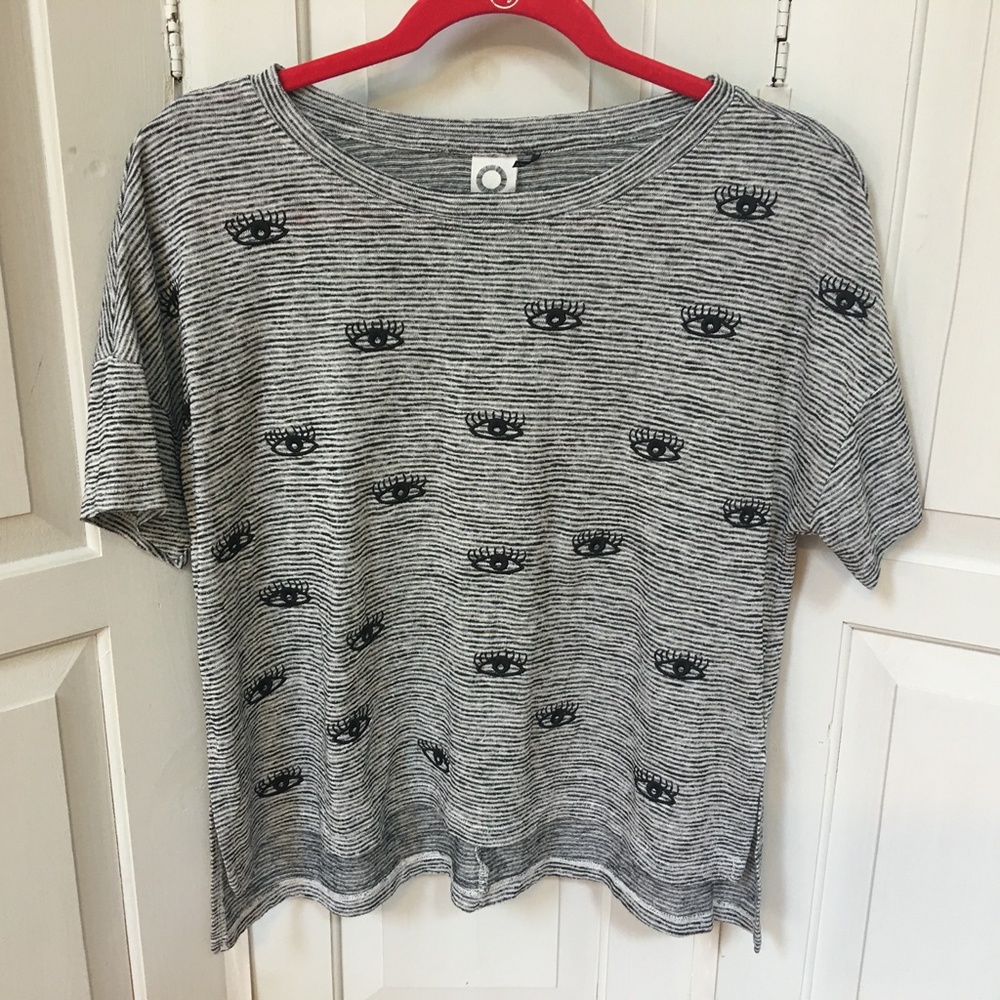 Akemi + Kin All Eyes Black & Gray Top